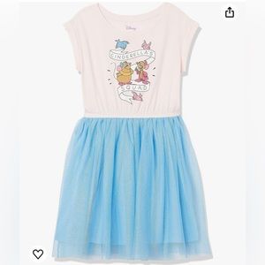 Disney Cinderella Knit Short-Sleeve Tutu Dress, Size Small (6-7)